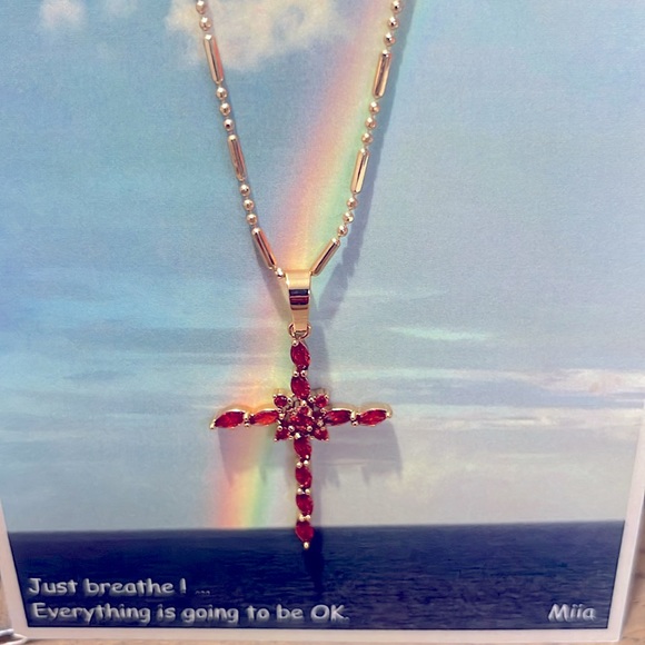 Cross Rhinestone necklace - Picture 2 of 3